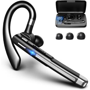 Bluetooth Headset, Wireless Bluetooth Earpiece with mic Trucker Headset for Phone Case Office Phones Built-in Microphone Manos Libres Noise Cancelling