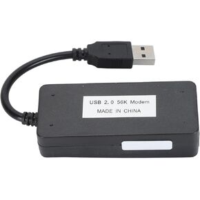 External Hardware, USB 56K External Dial Up Fax, Data Modem RJ11 Ports Support Caller ID Computer Laptop Fax Modem for for Linux