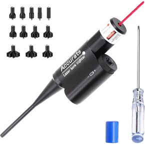 Red or Green Dot Laser Bore Sight Kit for .177 to .68 Caliber Pistols Rifles Scopes, Multiple Caliber Adapters Laser Boresighter for Hunting or Shooting