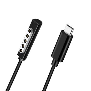USB C Charging Cable for Surface RT & Pro 1 2 (Black 6ft), Work with 15V/3A 45W USB-C Charger, Compatible for Microsoft Surface 1512 1516 1536 Pro 1/2 and Surface RT