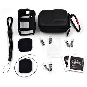 Sports Camera Accessory Kit for Insta360 Ace Pro, Including Silicone Protector, Hard Shell Travel Storage Carrying Case, Silicone Lens Cover,Six Glass Screen Protectors