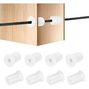 8Pcs Wall Grommets for Cables 1-Inch Silicone Cable Wall Bushing Feed Through Cable Routing Kit Accessories Wall Cable Pass Through for Ethernet with 8mm Hole, White
