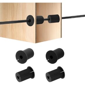 4Pcs Wall Grommets for Cables 1-Inch Silicone Cable Wall Bushing Feed Through Cable Routing Kit Accessories Wall Cable Pass Through for Ethernet with 8mm Hole, Black
