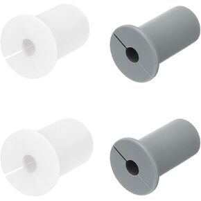 4Pcs Wall Grommets for Cables 3/4-Inch Silicone Cable Wall Bushing Feed Through Cable Routing Kit Accessories Wall Cable Pass Through for Ethernet with 7mm Hole, （2pcs Black，2pcs Grey