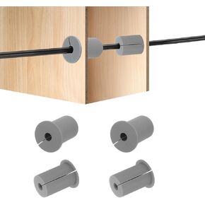 4Pcs Wall Grommets for Cables 1-Inch Silicone Cable Wall Bushing Feed Through Cable Routing Kit Accessories Wall Cable Pass Through for Ethernet with 7.5mm Hole, Grey