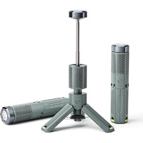 Camping Light, Telescopic Camping Lantern with Storage Bag, Collapsible, Magnetic, 10500mAh Battery, Rechargeable Outdoor Portable Lights for Hiking, Fishing, and Travel (Dark Gray)