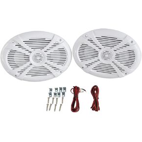 Rockville Rmsts69w Pair 1000W Waterproof Marine Boat Speakers 2-Way, White, 6 x 9"