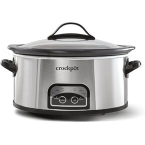Crockpot® One Touch Control 6-Quart Easy-to-Clean Slow Cooker, Stainless Steel