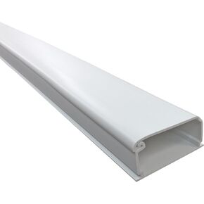 Electriduct Extra Large Latching Cable Raceway - 2" x 1" Channel (2100 Series) - 58 Inch - 2 Sticks - 116 Inch Total Length - White