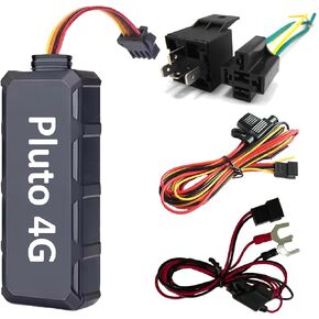 (Pluto 4G) - Hard-Wired GPS Tracker with Kill Switch (Remote Starter Disable) for Car Tow Trucks Vehicles - Subscription Required (Starting $5.40 CAD/Month) Relay Included