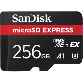 SanDisk Micro SD Express, 256 GB Micro SD Card, Read Speed/Write Speed up to 880/480 MB/s, up to 4.4 Times Higher Read speeds Than Our Fastest microSD, Class 10, U3