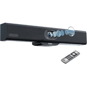 Yealink MeetingBar A10 Video Conference Room System 4K 120° Wide Angle Camera AI Auto Framing Conference Webcam with 8 Mics Arrays Speaker Tracking Noise Cancellation Teams Zoom Certified