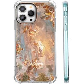 Case for iPhone 15 Pro Max with Renaissance Art Design,Cute Angel God Greek Mythology Painting Pattern Case,Clear Soft TPU Bumper Case,6.7"(Mythology,15pm)
