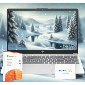 HP 2025 Pavilion 15.6 FHD (1920 x 1080) Laptop with 1 Year Microsoft Office Suite • Intel Core 8-Cores CPU • 32GB RAM • 1TB SSD • Fast Wi-Fi 6 • Fingerprint Reader • Win 11 • w/WOWPC Recovery USB