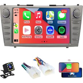 QLED 8core for Toyota Camry Radio Upgrade 2007 2008 2009 2010 2011,Touch Screen Stereo,carplay and Android Auto,Free Camera