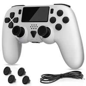 HOZKAII Pro Wireless Controller Compatible with PS5 /PS5 Slim/PC, Gaming Remote with Built-in 1200mAh Rechargeable Battery/Precise Joystick/Audio/Turbo Function,LED Lighting