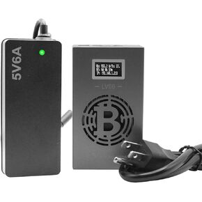 Bitcoins Miner LV06 BTC Mining Solo Miner Device Asic Chip 2.4G WiFi SHA-256 Crypto Algorithm 500GH/S Cryptocurrency Bitcoins Mining Rig Machine Home Use, Gray