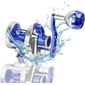 66-77lbs Jigging Reel, 6.3:1 9BB+2RB Conventional Reel, CNC All Aircraft Aluminum Left and Right Hand Saltwater Fishing Reel