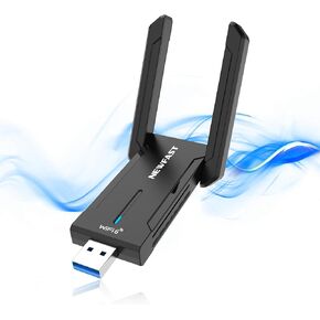 AXE5400 USB WiFi 6 Adapter for Desktop PC Tri-Band Wireless Network Adapter for Desktop, 6GHz/5GHz/2.4GHz Wireless Network Transceiver USB3.0 WiFi Dongle for Windows 11/10 (NF-U353)