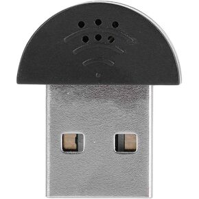 Mini Microphone, Portable USB Studio Speech 360° Omnidirectional Noise Cancellation Microphone Recording Audio MIC Adapter for Computer PC(black)