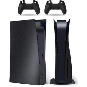PEYANZ Faceplate for PS5 Console, Cover Plate, ABS Shell, Anti-Scratch Skin, Heat Dissipation, Dustproof, with Extra 2 Controller Silicone Covers