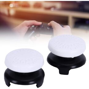 2Pcs Thumbstick Soft Silicone Cover, Grip Stick Joystick Controller Gamepad Key Cap, Thumb Grip Cover Replacement, Thumb Grips Joystick Grip for Controller (White)