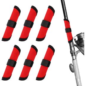6pcs Fishing Lure Wraps, 5.9in Lure Shield for Fishing Lure Hook Covers Easily See Lure Guards Plastic Lure Covers Lure Gloves for Fishing Rod Armour Fishermen Safe Fishing Accessories
