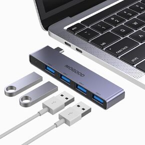 USB C Hub,MOGOOD USB C to USB Adapter,USB Port hub,USB C Splitter,USB C Hub Multiport Adapter with 4 USB Port,USB C Docking Station for MacBook Air,Surface Pro,MacBook Pro and Other USB C Laptop