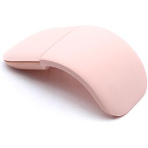 Arc Touch Mouse, Appliable for Microsoft Surface Arc Mouse FHD-00001 Portable Foldable Mouse Silent Folding Arc Mouse for Computer Mac OS Laptop Notebook (Pink)