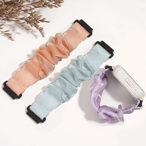 6 Pack Scrunchie Band Compatible with Cosmo JrTrack 5/4/3/2 SE/2/JrTrack & Gizmo Watch Adventrue 3 3 2 1/Gabb Watch 3e 3 2 1/SyncUP Watch Band, 20mm Cute Soft Stretchy Strap for Small Wrist in Kuwait