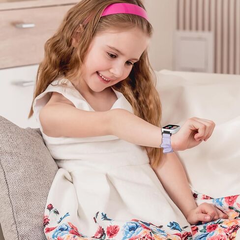 6 Pack Scrunchie Band Compatible with Cosmo JrTrack 5/4/3/2 SE/2/JrTrack & Gizmo Watch Adventrue 3 3 2 1/Gabb Watch 3e 3 2 1/SyncUP Watch Band, 20mm Cute Soft Stretchy Strap for Small Wrist in Kuwait
