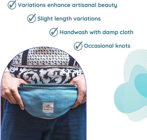 حزمة Fanny Hemp ، Beige Natural - حقيبة مفصل الخصر القابلة للتعديل مع مقصورات مزدوجة ، وسفر متينة وأنيقة سفر وخفيفة الوزن وملحقات خارجية in Saudi Arabia