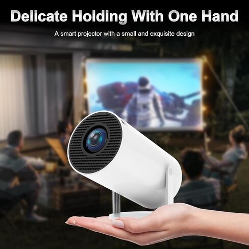 جهاز عرض صغير مع WiFi و Bluetooth ، 4K مدعوم من 1080p FHD المحمولة مع Android 11 ، 180 ° Rotatable و Aut Level Outdoor Projector لجهاز الكمبيوتر المحمول/ الهاتف الذكي/ TV in Kuwait
