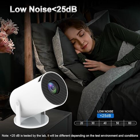 جهاز عرض صغير مع WiFi و Bluetooth ، 4K مدعوم من 1080p FHD المحمولة مع Android 11 ، 180 ° Rotatable و Aut Level Outdoor Projector لجهاز الكمبيوتر المحمول/ الهاتف الذكي/ TV in Kuwait