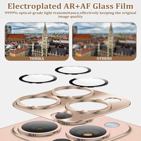 متوافق مع واقي عدسة الكاميرا iPhone 16Pro Max/واقي عدسة الكاميرا 16Pro ، وسبائك الألومنيوم المعدنية ، واقي كاميرا شاشة ، واقي خدش ، وميض ، وميضًا ، in Kuwait