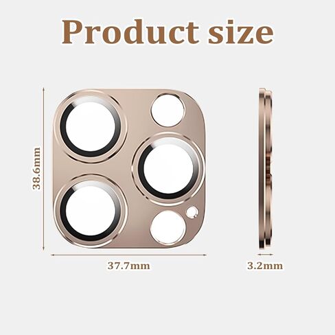 متوافق مع واقي عدسة الكاميرا iPhone 16Pro Max/واقي عدسة الكاميرا 16Pro ، وسبائك الألومنيوم المعدنية ، واقي كاميرا شاشة ، واقي خدش ، وميض ، وميضًا ، in Kuwait