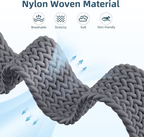 DaQin Stretchy Braided Band Compatible with Samsung Galaxy Watch 7 Band/FE 6 5 4 40mm 44mm/Watch 6 Classic 47mm 43mm/4 Classic 46mm 42mm/Watch 5 Pro 45mm/Active 2, 20mm Nylon Sport Strap for Men Women in Kuwait