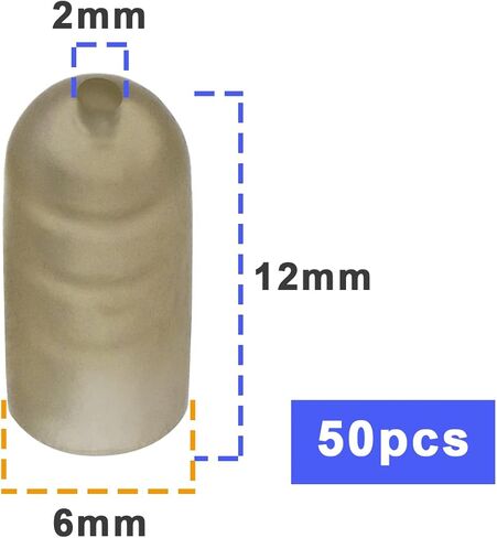 Sing F Ltd 50pcs صيد الجانبية السلكة حبات 12x6mm حجم كبير للألاستيك من 12 إلى 18 حبات السيليكون الاسطوانة ملحقات صيد الكرب in Kuwait