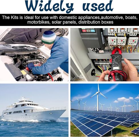 مجموعة موصلات بعقب الفضة غير المعزولة ومجموعة موصل كبل البطارية مع محطات SC وتشكيل أنابيب تقلص الحرارة (إجمالي 1120 ٪) in Kuwait