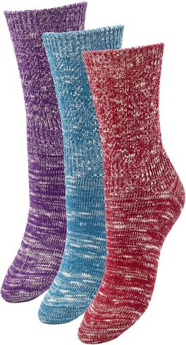 1SOCK2SOCK - Women's Warm Fuzzy Thermal Turkish Cotton Crew Socks - Cold Weather & Hiking in Saudi Arabia