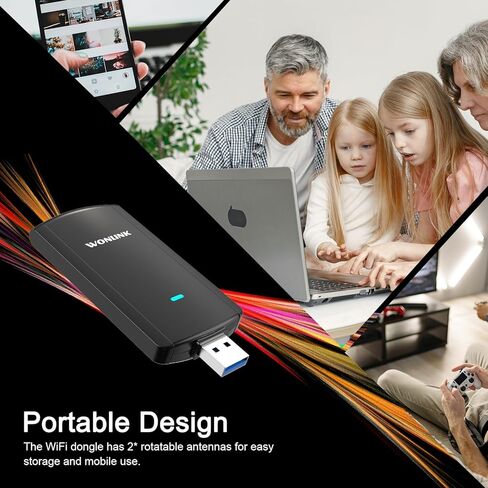 محول WIFI USB للكمبيوتر الشخصي ، محول WiFi اللاسلكي 1300 ميجا بريتنيات لجهاز الكمبيوتر المحمول ، سطح المكتب ، النطاق المزدوج 5G/2.4G WiFi Dongle ، WPA3 ، محول WiFi لدعم سطح المكتب PC Windows 11/10/8.1 ، Mac OS 10.11-10.15 in Kuwait