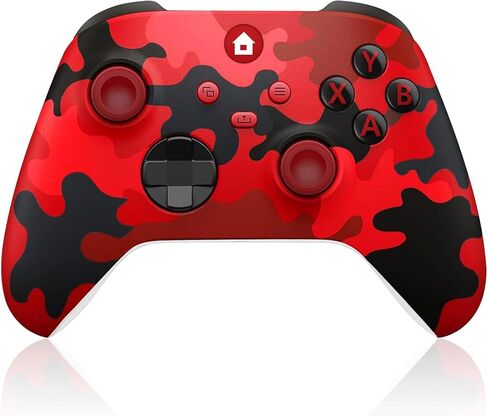 وحدة تحكم Adhjie Xbox One ، وحدة تحكم لاسلكية 2.4 جيجا هرتز لـ Xbox One/One X/S Xbox One Series X/S/PC مع مقبس سماعات الصوت 3.5 مم ، وظيفة الاهتزاز المزدوج ومشاركة ، Camo Red in Kuwait