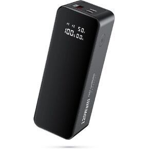 120W Power Bank, 27000mAh High Capacity Laptop Portable Charger, 99Wh, Smart Digital Display, Fast Recharging, 3 in 1 Portable Phone Charger Compatible with iPhone, Samsung, iPad, MacBook, Laptop etc
