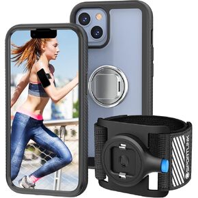 SportLink متوافق مع iPhone 13 Running Arm -Arm -Arm -Armonder Collder لتشغيله مع Clear Screatproof Case & Phone Ring حامل للياقة الرياضية الرياضية in Kuwait
