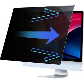 Fohil 24 Inch Privacy Screen for Computer Monitor Computer Privacy Screen Filter for 16:9 Widescreen Hanging Type Anti Scratch Screen Protector Easy Installation Shield for PC Computer