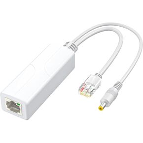 Zosi Poe Splitter Adapter ، IEEE802.3AF ، 48V النشط إلى DC 12V/1A ، موصل DC 5.5x2.1mm ، الطاقة على محول Ethernet Flitter لكاميرا الأمان