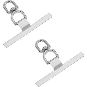 2pcs Metal Phone Lanyard Patches, Universal Cell Phone Tether Tabs Phone Lanyard Pads Adhesive-Free Cellphone Replacement Parts for Full-Coverage Phone Cases