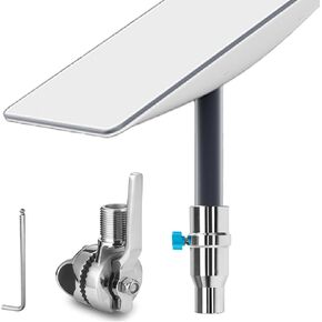 Adjustable Starlink Gen 2 Mount, Beciety Starlink 316 Stainless Steel Mount with Dual Axis Adjustable, Starlink Mounting Kit for Yacht Ship Marine, Starlink Internet Kit Satellite, Starlink Pole Mount