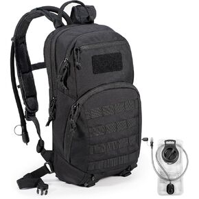 Tactical Small Hydration Backpack 10L Molle Pack for Outdoor Hiking Gravel Cycling Mountain Biking with 2.5L Bladder