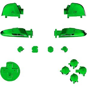 الإصلاح الأخضر المتطرف Chrome Green Abxy D -Pad Zl l R Keys لوحدة التحكم في Nintendo Switch Pro ، أزرار مجموعة كاملة من Nintendo Switch Pro.